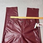 Joie  Pants Womens 8 Burgundy Straight Faux Leather Limited Edition Pants NEW‎ Photo 5