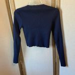 Forever 21  Deep Blue junior Ribbed cropped Cardigan small Photo 5