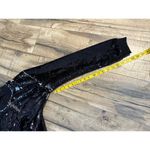 LuLaRoe Womens Medium Elegant Black Sequin Zip up Party Bomber Jacket Glam Photo 5