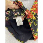 Band of Gypsies  Women's Blouse Cutoff Floral Black Size Medium Cap Sleeve Photo 4