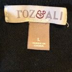 Roz & Ali  black rhinestone diamond sweater Women’s Size L Large Photo 4