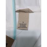 Duluth Trading Co Pier Genius Shirt Jacket White Teal Hooded Womens Large Coat Photo 3