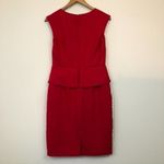 SIGNATURE LONDON STYLE Solid Bright Red Square Neck Knee Length Sheath Dress 4 Photo 7