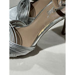 Brash Woman’s Silver Open Toe Strappy High Heel Dress Shoe 6.5 Photo 2