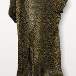 Audrey 3+1  leopard animal print ruffle bottom wrap‎ dress size L Photo 0