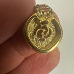 Vintage Christian Dior CD Logo Gold Crystal Pendant Necklace Chain Photo 2