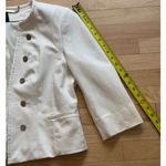 White House | Black Market  Ivory‎ Military Style Jacket Blazer Size 14 Photo 7