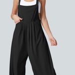 Halara  Adjustable Strap Button Pocket Waffle Knit Casual Wide Leg Overalls Photo 0
