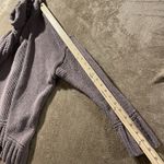 Aerie  Sweater Women's Sz XS Oversized Chunky Knit Turtleneck Shirt Split Purple Photo 4