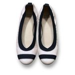 Stuart Weitzman Stuart Weizmann Giveable Ballet Flat Shoes Cream Black Leather Classic Plazacore Photo 1