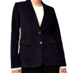 Babaton Aritzia Taylor Corduroy Royal Navy Single Breasted Front Blazer Size 6 Photo 13