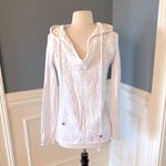 Faded Glory White Cotton Sweater Pullover Hooded Photo 4