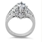Sterling Silver SIZE 5 925 Reflection Marquise Cut Clear CZ Engagement Ring Photo 2
