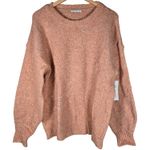 Pink Clover Chunky Cozy Soft Crew Neck Sweater Peach Orange XL NWT Photo 0