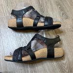 Taos Trulie Leather Sandals Black Braided Slingback Size 6 Photo 6