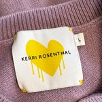 Kerri Rosenthal Mauve Purple Cashmere Sweater Heart Detail Large Photo 3