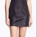 $1095 Theyskens’ Theory 4 Lambskin Leather Sheath Mini Dress Quilted Ducka Black Photo 0