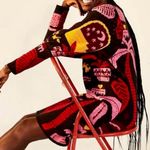 Farm Rio  Black Tropical Print Mini
Sweater Dress - Size Small Photo 5