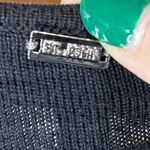 St. John Black Wool Cashmere Geometric Bow Long Sleeve Tunic Pullover Sweater XL Photo 5