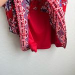 Alyx Floral Tank Top Blouse Red Blue Patriotic 1X Photo 4