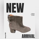 Corso Como  Charcoal Suede NWOB Pull On Ankle Booties w/ Tie Detail Block Heel Photo 1