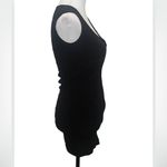 Mango NWT  Black Seamless Textured Heart Charm Zip Front Sleeveless Mini Dress Photo 5