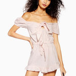 Topshop Gingham Bardot Romper Photo 0