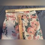Current/Elliott  Floral Print‎ Cream Pink Cropped Ankle Skinny Jeans size 27 Photo 6