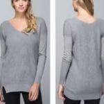 Lululemon The Sweater Life Waffle Knit Sweater Grey size 2 Photo 1