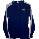 NFL Women’s Titans Navy and pale silver fleece 1/4 zip long sleeve pullover fall Photo 0