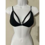 Stella McCartney  Chain-trim bikini top Triangle NWOT Size XS BLACK Photo 2