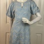 MARBLE Blue and White Floral Mini Dress Size Medium Photo 0