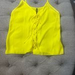 Lace Up Sleeveless Top‎ Yellow Photo 8