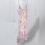 VISION APARREL Women’s Vintage Fairycore Elegant Sequin Floral Dress Pink Photo 1