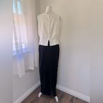 Vintage Y2K Scott McClintock Ivory & Black Beaded Sleeveless Formal Gown Size 12P Photo 5