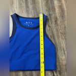 Wilo The Label Colorblock Racer Blue Cropped Sport Bra Top Size Medium Photo 5
