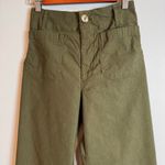 Anthropologie  Maeve Colette Wide Leg High Rise Pants Green Photo 3