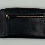Fossil  Black Leather Full Zip Around Wallet with Gold Hardware Photo 2