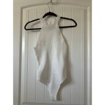 Happily Grey Ribbed High Neck White Bodysuit‎ Large Photo 1