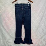 MOTHER‎ The Cha Cha Raw Cut Flared Ankle Jeans Size 26 in Girl Crush Blue Photo 6