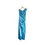 Show Me Your Mumu Jodie Dress in Azure Blue Luxe Satin S NWT Photo 4