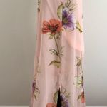 Three Eighty Two Women's Floral Chiffon Maxi Dress M Sheer Halter Neck Gown NWT Orange Size M Photo 0