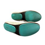 Tieks Size 8 Ballet Flats Cream Leather Turquoise Bottoms Womens Comfort Photo 6