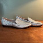 Kate Spade  Silver Shimmer Metallic Pointed Toe Loafer Flats Photo 3