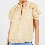 Ted Baker Frisis Frill Printed Short Sleeve Blouse Top Size 1 US 4 Photo 0