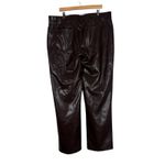 Abercrombie & Fitch 90s Relaxed Pants Size 2X Brown Vegan Leather High Rise Y2K Photo 4