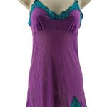 Candie's Sexy Lingerie Chemise Purple Blue Lace Womens Size Large Photo 0