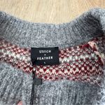 Stitch and Feather Fair Isle Toggle Cardigan sz L Gray Photo 5