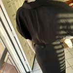 None Vintage tuxedo style black dress size 42 or about a us 6 wool Photo 12