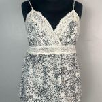Elle  white and black lace trim babydoll tank top size XL Photo 0